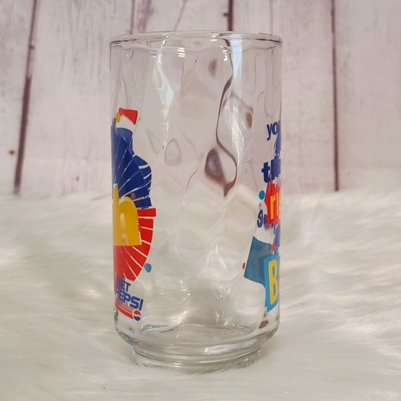 Vintage Diet Pepsi Soda Ray Charles You Got The Right One Baby Crystal Glass Cup - Picture 10 of 14
